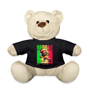 Reggae ma thérapie Rastaman - Nounours - noir - Devant