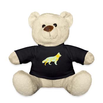 White Shepherd Dog Mountains Outdoor - Teddy Bear - black - Front