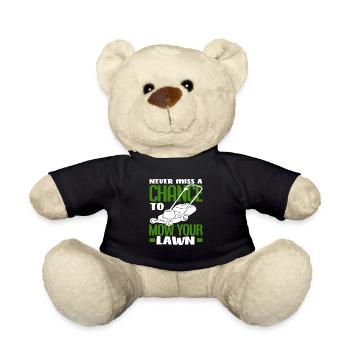 Landschaftsgärtner Rasen Mähen Spruch - Teddy - Schwarz - Vorne