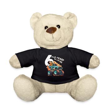 6 Jahre alt & bereit zum Zerquetschen - 6. Geburtstagskind - Teddy - Schwarz - Vorne
