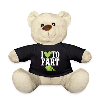 fart farting farting farting - Teddy Bear - black - Front