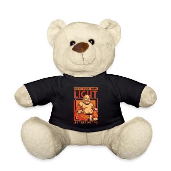 Mach deine Seele Licht Buddhistische Symbolstatue - Teddy - Schwarz - Vorne