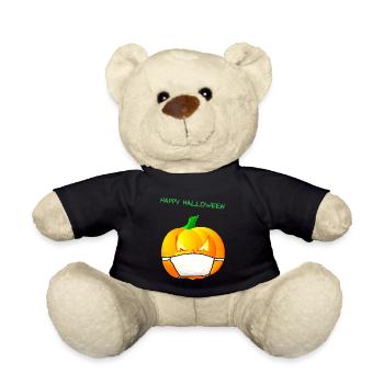 Kürbis mit Mundschutz - Teddy - Schwarz - Vorne