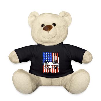 Drohne amerikanische Flagge Quadrocopter Pilot - Teddy - Schwarz - Vorne