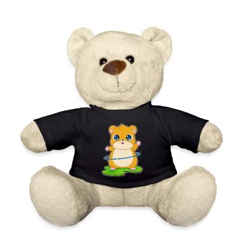 Gymnastique d’entraînement avec cerceau de fitness pour hamsters - Nounours - noir - Devant