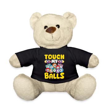 Touch My Balls Bingo Lustiges Glücksspiel Anrufer Bingo - Teddy - Schwarz - Vorne