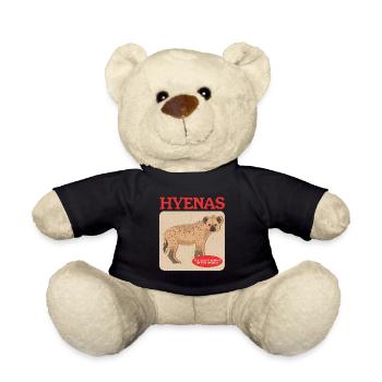 Hyène tachetée Hyène Hyène Cadeau - Nounours - noir - Devant
