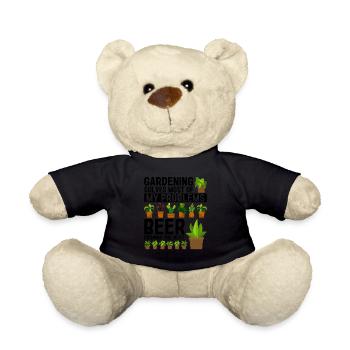 Gardening solves most of my problems beer drowns t - Teddy Bear - black - Front