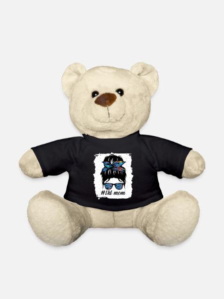 T1D Mama Blau und Grau Band Messy Bun Juvenil - Teddy - Schwarz