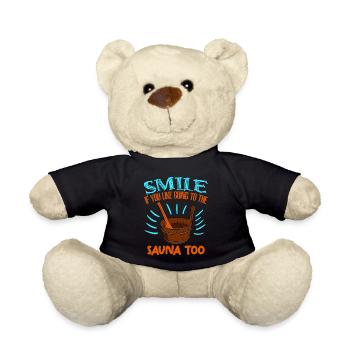 Sauna Joke Spa Thermal Bath Wellness - Teddy Bear - black - Front