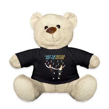 Boogie Woogie Swing Music Dancing - Teddy Bear - black - Front