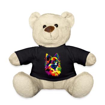Pomeranian Pomeranian Pomeranian Pom Spitz Dog - Teddy Bear - black - Front