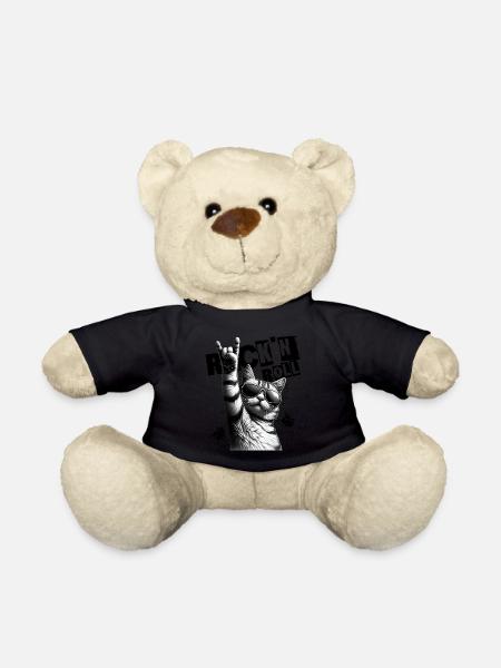 Music Festival Rock Cat Rock n Roll - Teddy Bear - black