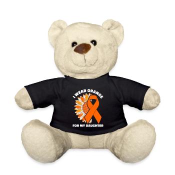 Leukämie Bewusstsein Blutkrebs Bekämpfung - Teddy - Schwarz - Vorne