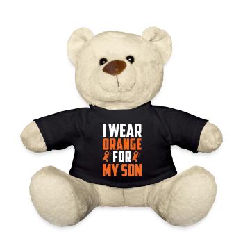 Leukämie Bewusstsein Blutkrebs Bekämpfung - Teddy - Schwarz - Vorne
