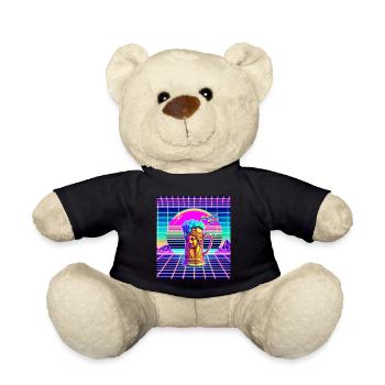 Bayrisch Retro Design Volksfest Geschenk Bier - Teddy - Schwarz - Vorne