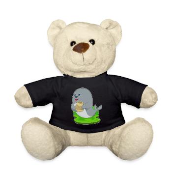 Seal Vase - Teddy Bear - black - Front
