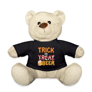 Süßes oder Saures Halloween Bier trinken - Teddy - Schwarz - Vorne