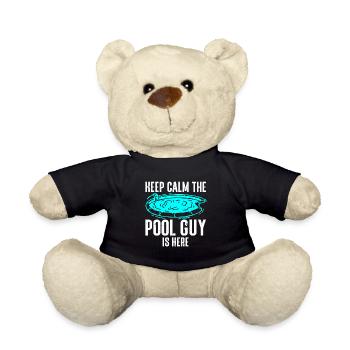 Pool Cleaner Keep Calm The Pool Guy Is Here - Teddy - Schwarz - Vorne