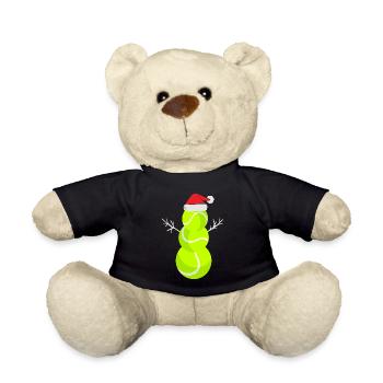 Weihnachts Tennisball Schneemann - Teddy - Schwarz - Vorne