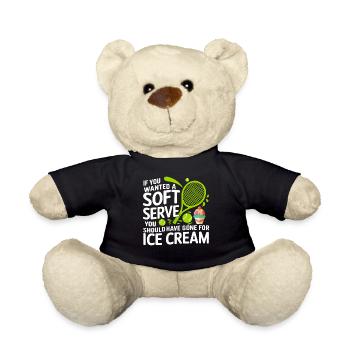 Soft Serve vs Eiscreme Cartoon-Zitat - Teddy Bear - black - Front