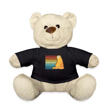 Retro Folivora Brown-Throated Pilosa Lover Sloth - Teddy Bear - black - Front