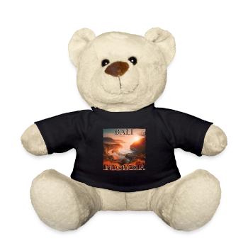 Bali Beach Indonesia Sunrise Tropical - Teddy Bear - black - Front
