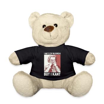 I Want to Stop Philosophizing But I Kant - Funny - Teddy Bear - black - Front