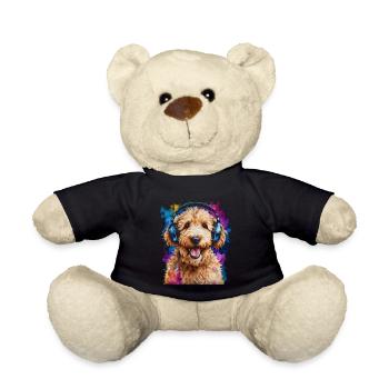Goldendoodle Casque Chien Animal Design Imprimer - Nounours - noir - Devant