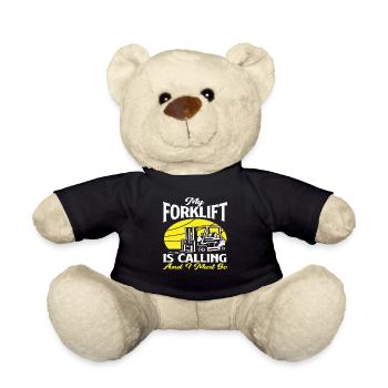 Forklift calls and I have to go - Teddy Bear - black - Front