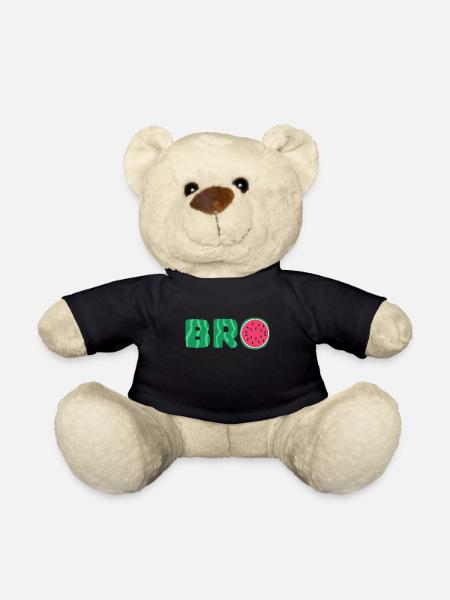 Wassermelone Melone Sommer Frucht Bruder Geschenk - Teddy - Schwarz