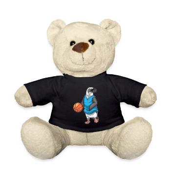 Pinguin Basketballspieler Basketball - Teddy - Schwarz - Vorne