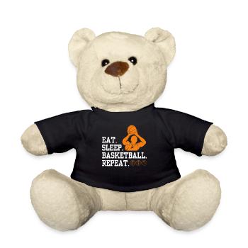Basketball Tshirt B-Ball Dunking Rebound Spieler - Teddy - Schwarz - Vorne
