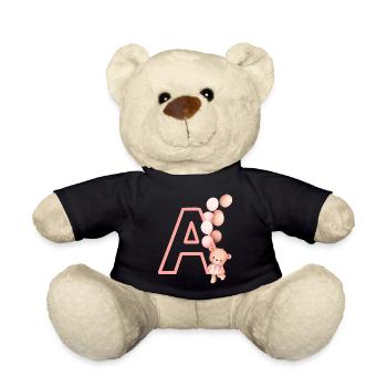 Lettre a rose ours - Nounours - noir - Devant
