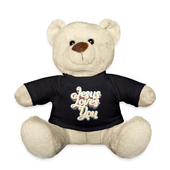 Jesus liebt dich - Teddy - Schwarz - Vorne