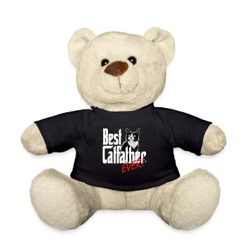 Chat Papa Meilleur Catfather Jamais Fou Chat Père Kitty - Nounours - noir - Devant
