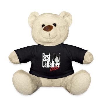 Chat Papa Meilleur Catfather Jamais Fou Chat Père Kitty - Nounours - noir - Devant