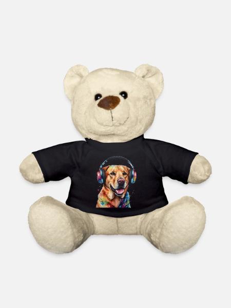 Labrador Retriever Kopfhörer Hund Tier Print - Teddy - Schwarz