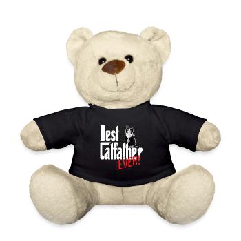 Chat Papa Meilleur Catfather Jamais Fou Chat Père Kitty - Nounours - noir - Devant