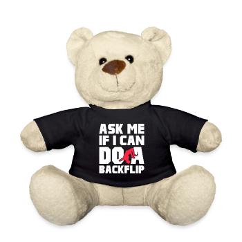 Backflip Salto Akrobatik Parkour Turnen Geschenk - Teddy - Schwarz - Vorne