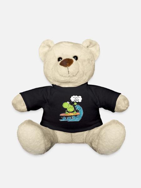 Life Is Better With A Wave Surfer Frosch Surfen - Teddy - Schwarz