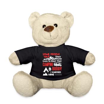 Camping Buddy I Married Mine - Teddy Bear - black - Front