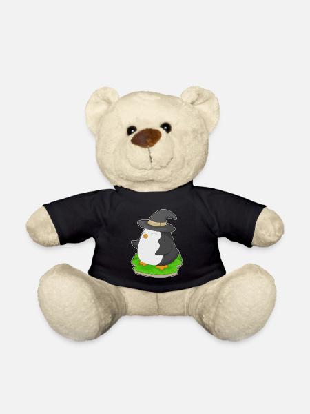 Pinguin Halloween Hexe - Teddy - Schwarz