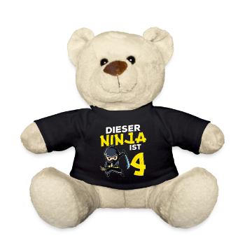 This Ninja's 9 Birthday Gift Party Japan - Teddy Bear - black - Front