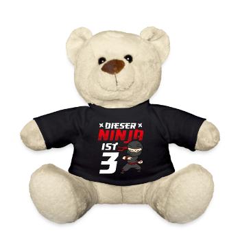 Cette Ninja’s 3 Birthday Ninja Belt Naissance - Nounours - noir - Devant