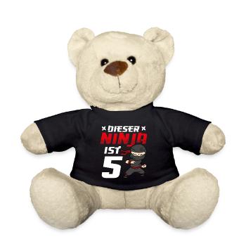 Cette Ninja’s 5 Birthday Ninja Belt Naissance - Nounours - noir - Devant