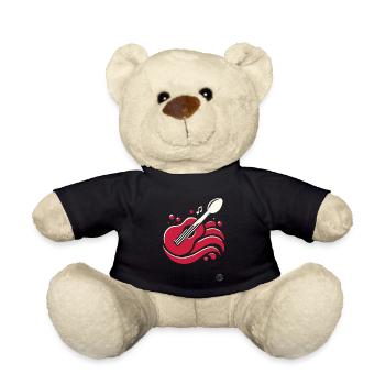 Music and food united: spoon guitar - Teddy Bear - black - Front