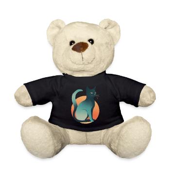 Dark Cat - Teddy Bear - black - Front