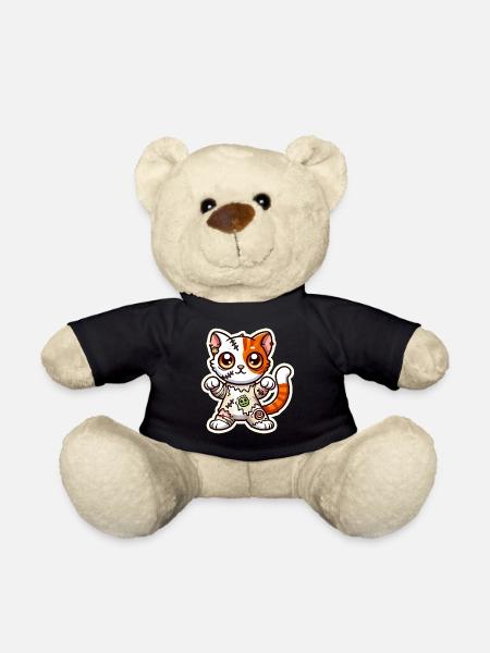 Niedliche Zombie Katze im Halloween Kostüm - Teddy - Schwarz