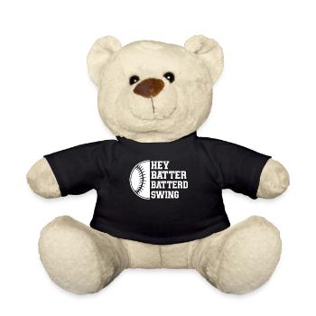 Baseball Sport Baseballspieler Pitcher Catcher USA - Teddy - Schwarz - Vorne